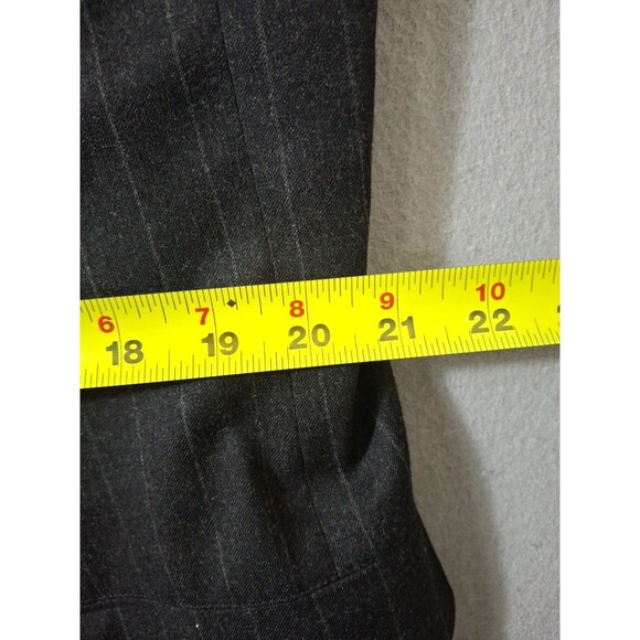 VTG Brooks Brothers Blazer Men 44L Chalk Stripe Made In USA Black Jacket 90s - Picture 7 of 11